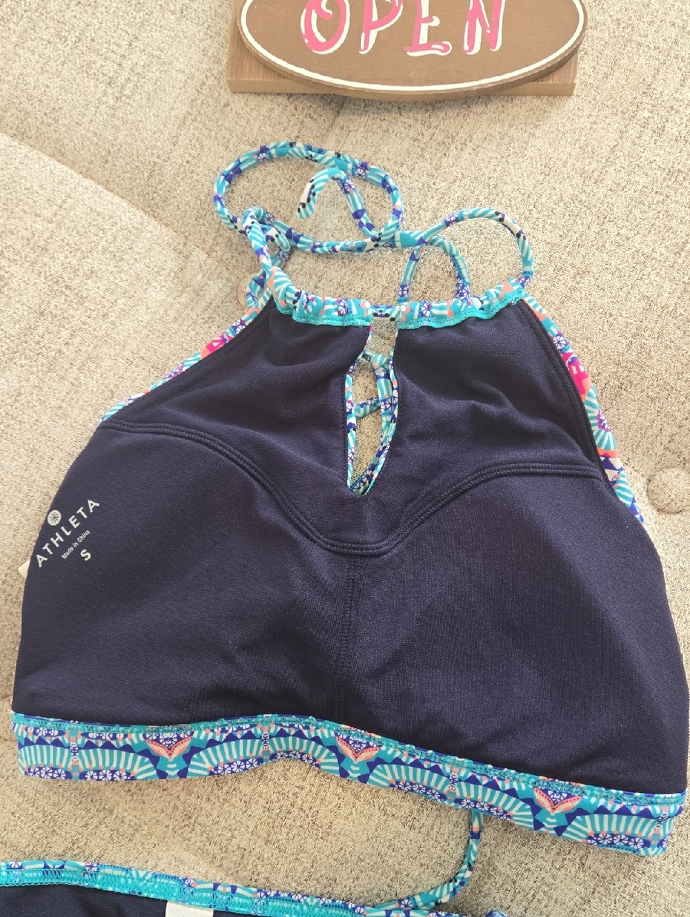 Athleta Turquoise Patterned Two-Piece Bikini - Picture 8 of 14